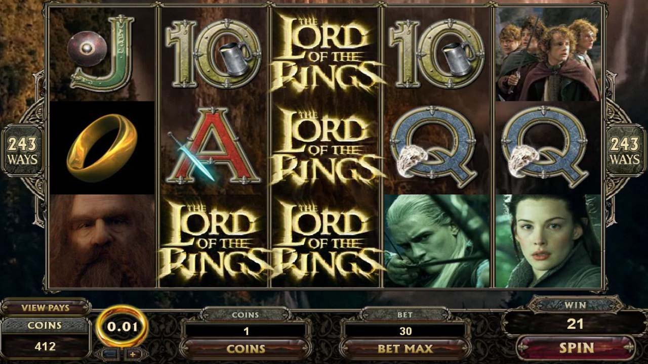 Lost branded slot - Lord of the Rings